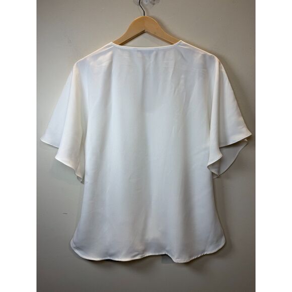 Trina Turk Whitewash Amour Top Women's Size Small White Dressy Blouse - Picture 5 of 6